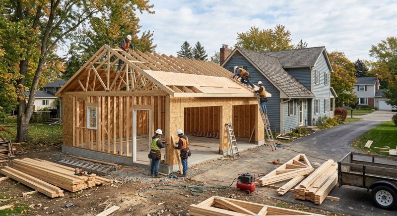 Detached Garage Construction in Cypress, TX