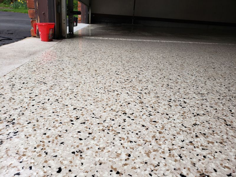 Speckled Garage Floor Painting in Loudoun County, VA